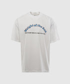 White streetwear t-shirt with 'Weight of the Sun' text graphic on front, short sleeves.