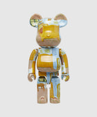 Bearbrick collectible art toy with Van Gogh room painting design on white background