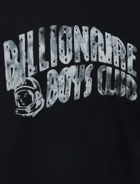 Black t-shirt with bold 'Billionaire Boys Club' graphic and astronaut helmet print