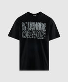 Black streetwear t-shirt with large silver 'Billionaire Boys Club' graphic on front