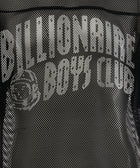 Black mesh shirt with 'Billionaire Boys Club' and astronaut logo graphic detail
