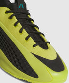 Lime green and black men's streetwear sneaker with mesh upper and unique side detailing