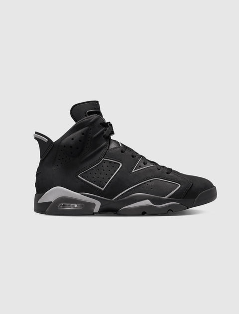 Black and grey high-top men's sneaker with perforated details and visible air sole