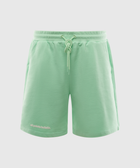 Mint green men's streetwear shorts with drawstring waist and side pockets