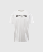 White men's streetwear t-shirt with 'Born X Raised Los Angeles' black lettering on front