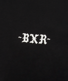 Black streetwear shirt with white BXR gothic text graphic