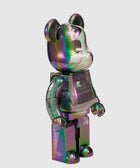 Iridescent translucent bear collectible toy figure on a light gray background