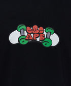 Black streetwear shirt with colorful APB graphic and cartoon-style artwork on chest