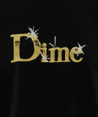Black t-shirt with yellow 'Dime' logo and white star accents on chest