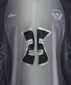 Gray mesh jersey shirt with metallic number 25, embroidered crest, and Dime logo on chest