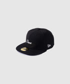 Black fitted cap with Dime embroidery and flat brim, streetwear accessory on plain background