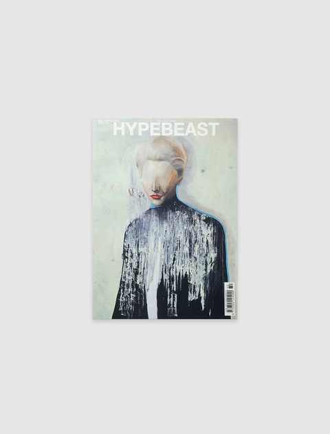 HYPEBEAST magazine cover with abstract portrait of a faceless figure in dark clothing