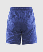 Blue men's streetwear shorts with polka dot pattern and two back pockets