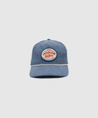 Denim baseball cap with Honor Gift patch and white trim, men's streetwear accessory