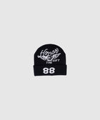 Black beanie hat with 'Honor The Gift' logo and white 88 number, men's streetwear accessory