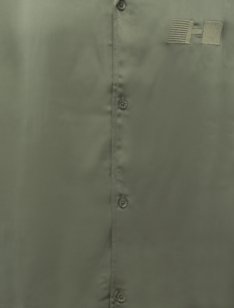 SATIN CHEST LOGO CAMP COLLAR