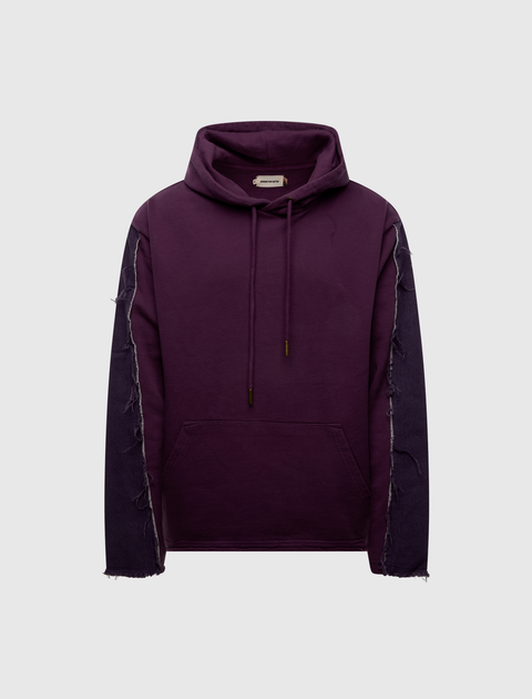 DENIM PANEL HOODIE