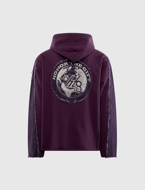 DENIM PANEL HOODIE