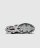 Streetwear sneaker outsole in white, grey, and red with grip pattern on white background