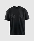 Black oversized streetwear T-shirt with front graphic and 'Represent England' text