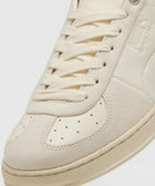 Close-up of beige Puma Super Team sneaker with suede and leather details